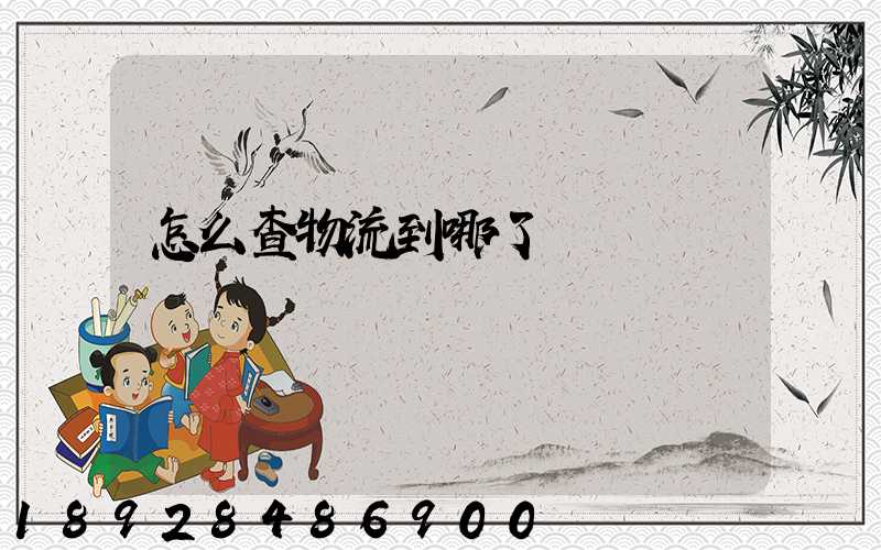 怎么查物流到哪了