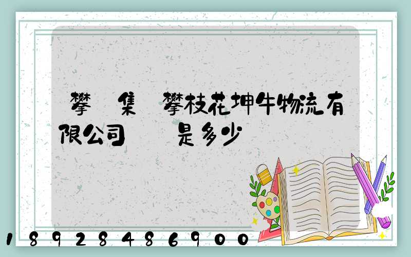 攀鋼集團攀枝花坤牛物流有限公司電話是多少