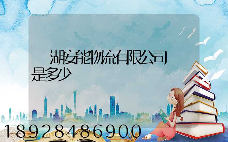 蕪湖安能物流有限公司電話是多少